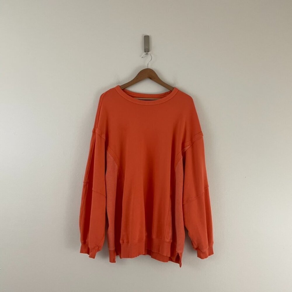 Aerie Orange Keep It Up Oversized Sweatshirt Size Medium
